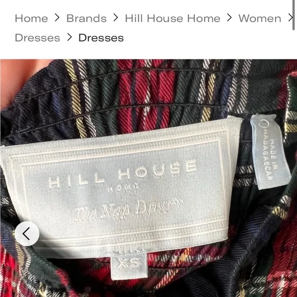 Hill House The Ellie Navy Tartan Plaid Nap Dress - Picture 7 of 7